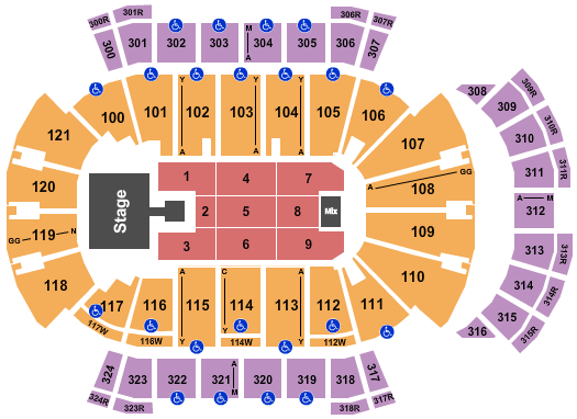 VyStar Veterans Memorial Arena Seating Chart: Brandy