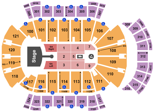 VyStar Veterans Memorial Arena Seating Chart: Greta Van Fleet