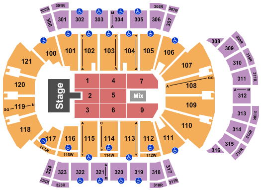 VyStar Veterans Memorial Arena Seating Chart: Hootie