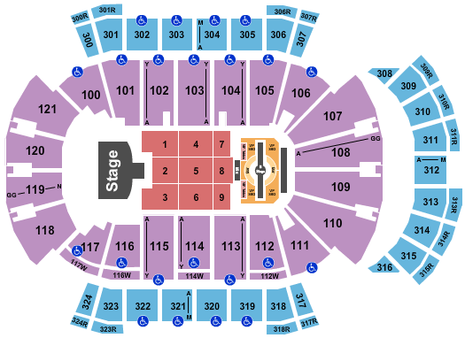 VyStar Veterans Memorial Arena Seating Chart: Justin Timberlake