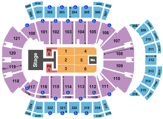 VyStar Veterans Memorial Arena Seating Chart: Luke Bryan 2024