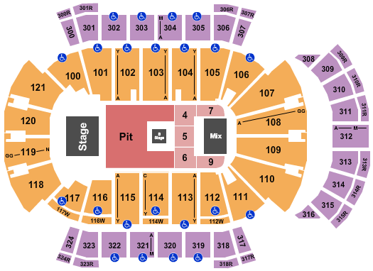 VyStar Veterans Memorial Arena Seating Chart: Nine Inch Nails