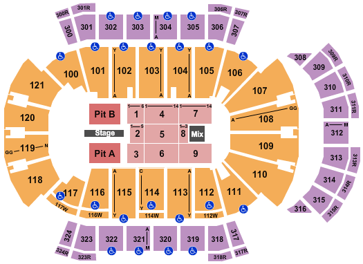 VyStar Veterans Memorial Arena Seating Chart