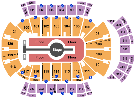 VyStar Veterans Memorial Arena Seating Chart: Rod Wave