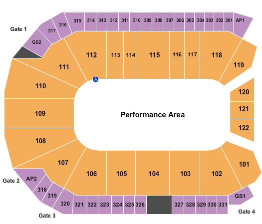 WFCU Centre Seating Chart: Performance Area