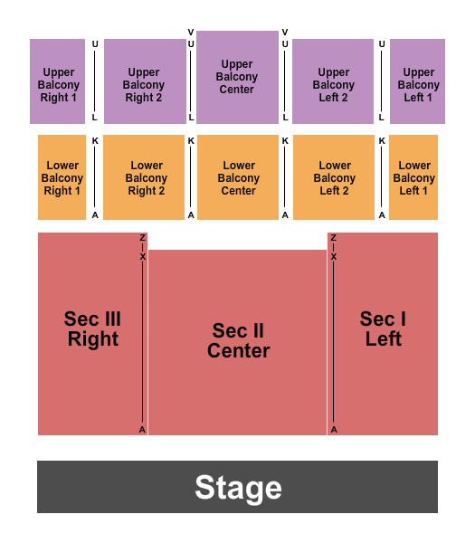 W.K. Kellogg Auditorium Seating Chart: Endstage