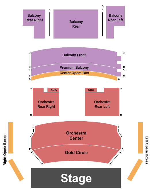 District Music Hall Seating Chart: Endstage 2