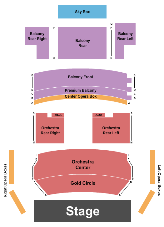 Wall Street Theater - Norwalk Seating Chart: End Stage 3