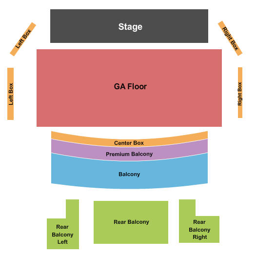 District Music Hall Seating Chart: Endstage GA Floor 2