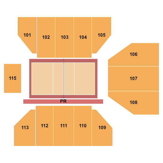 Walter Pyramid Seating Chart: Volleyball