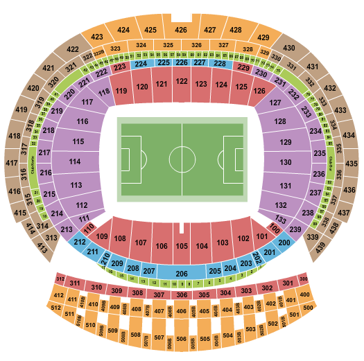 Estadio Metropolitano Seating Chart: Soccer - Static