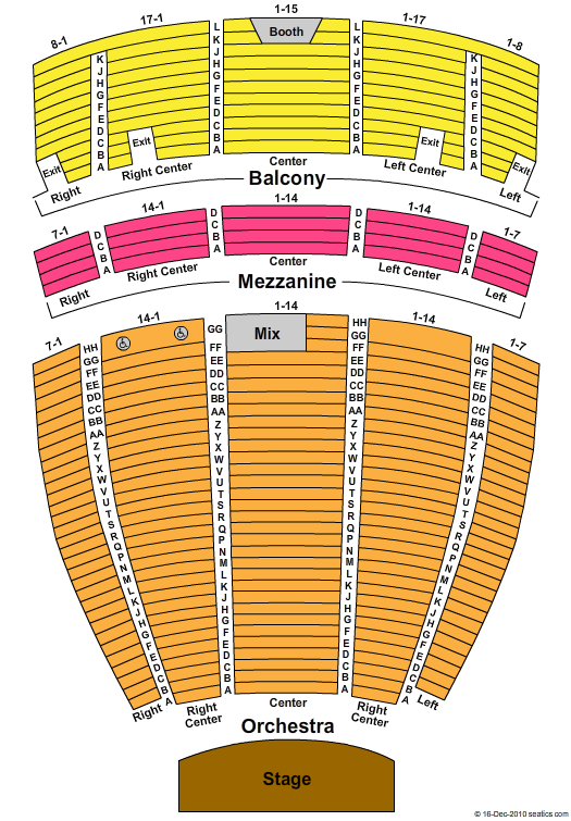 War Memorial Auditorium Seating Chart