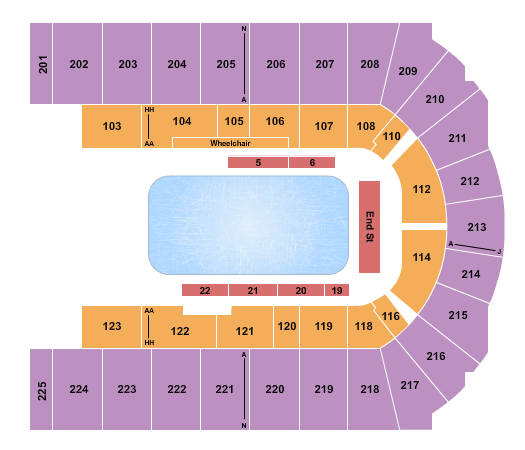 Upstate Medical University Arena at Onondaga County War Memorial Seating Chart: Disney On Ice 3