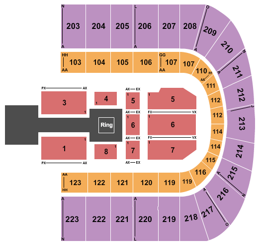 Wwe Royal Farms Arena Seating Chart