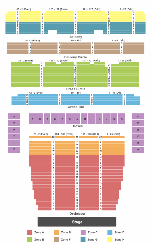 War Memorial Opera House Seating Chart