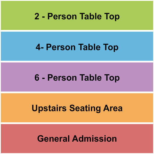 Warehouse 25 Sixty-Five Seating Chart: GA/Upstairs Seating/Tables