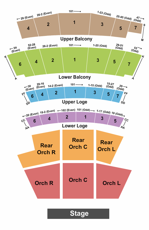Warfield Seating Chart: Endstage 2
