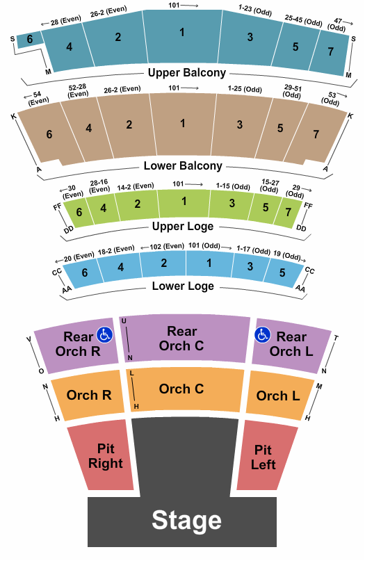 Warfield Seating Chart: Pickleball