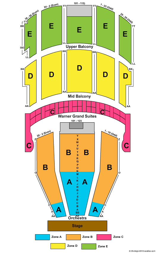 Tcl Chinese Theatre Seating Chart