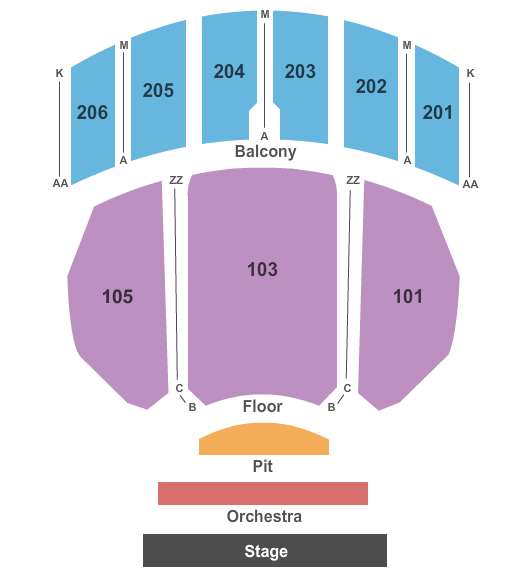 Warner Theatre - PA Seating Chart: full house
