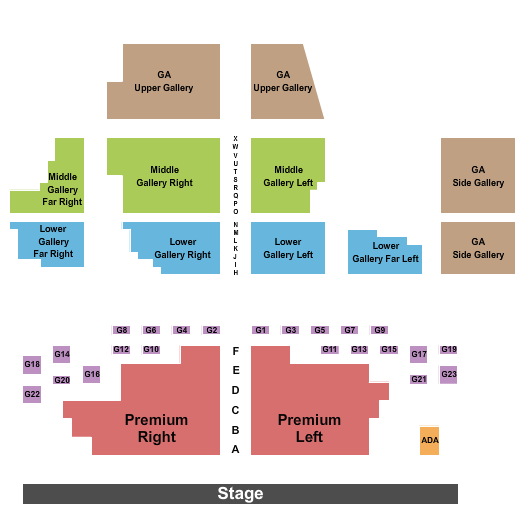 Warren Edward Trepp Stage Seating Chart: Endstage