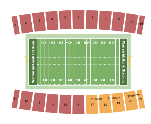 Warren Mcguirk Alumni Stadium Map