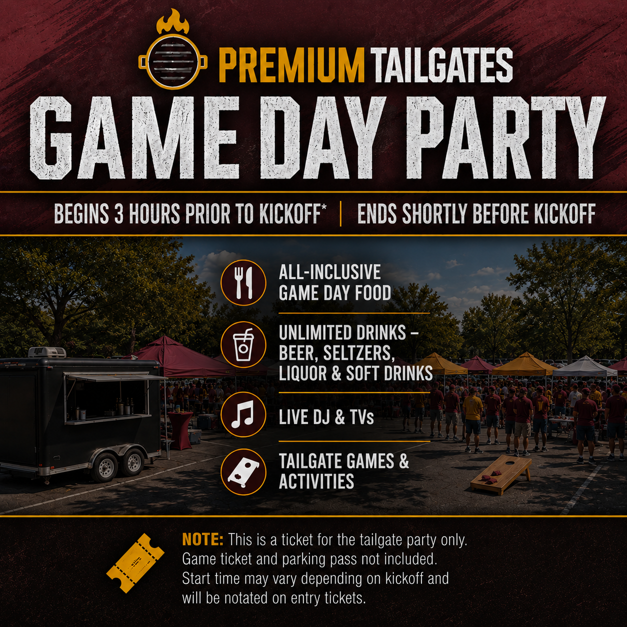 Premium Tailgate Tent - Landover Seating Chart: Premium Tailgate