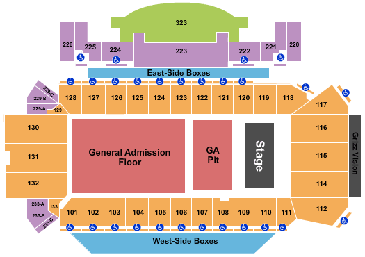 Pearl Jam Tickets Seating Chart Washington Grizzly Stadium Washington Grizzly Stadium Seating Chart Pearl Jam
