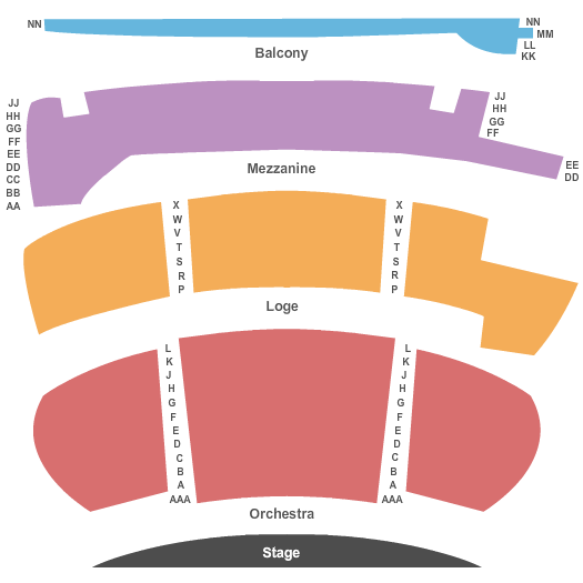 Washington Center For The Performing Arts Seating Chart: End Stage