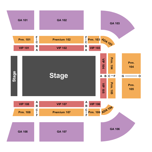 Washington County Legacy Park Seating Chart: Garden Bros