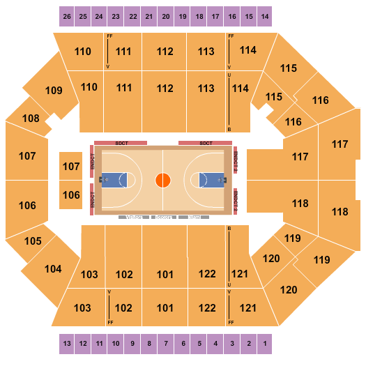 The Watsco Center At UM Seating Chart: Basketball