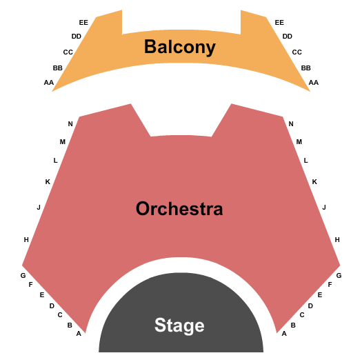 Watters Theatre At Anderson Center For The Arts Seating Chart: End Stage