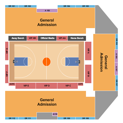 Wayne State Arena Seating Chart: Basketball 2