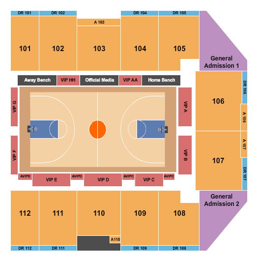 Wayne State Arena Seating Chart: Basketball