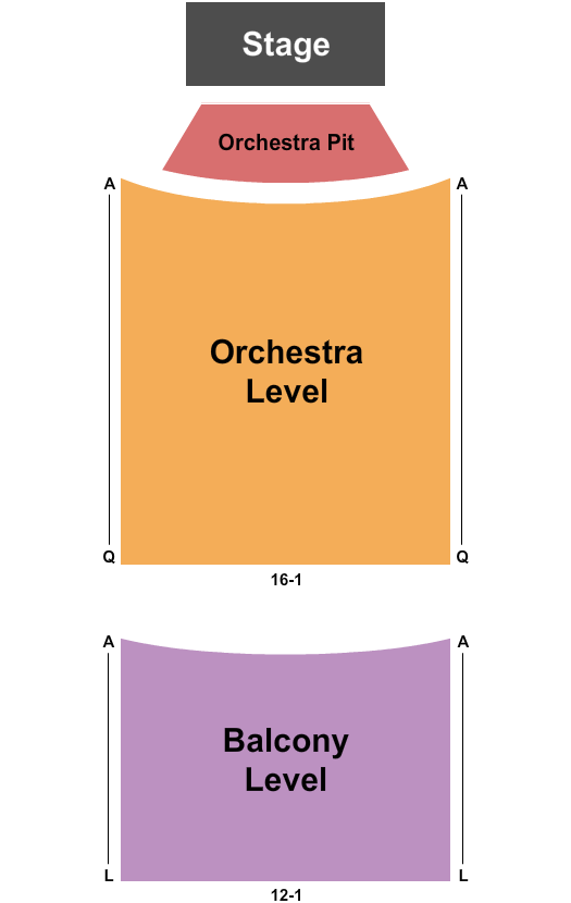 Wayne Theatre - VA Seating Chart: End Stage
