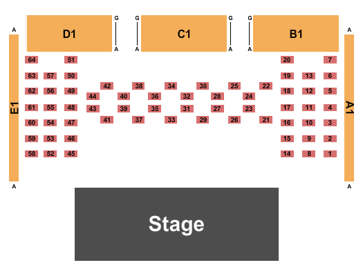 We-Ko-Pa Casino Resort Ballroom Seating Chart: Endstage Tables