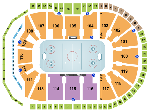 Total Mortgage Arena Seating Chart: Hockey 2
