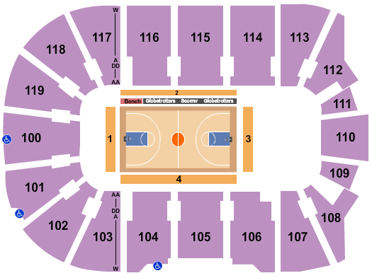 Total Mortgage Arena Seating Chart: Harlem Globetrotters