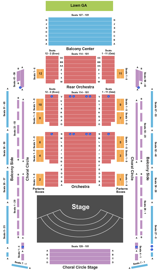 Weill Hall At Green Music Center Seating Chart: End Stage 2