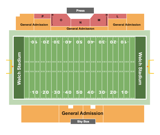 Welch Stadium Seating Chart: Football