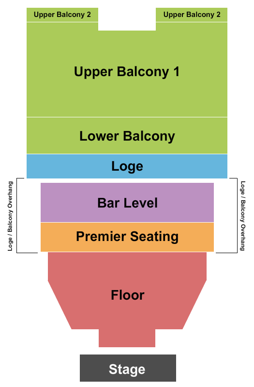 Wellmont Theatre Seating Chart: Endstage GA Floor w/ Premier & Bar