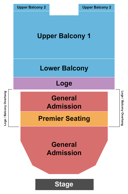 Wellmont Theatre Seating Chart: Endstage RSV Floor w/ Premier & GA 2