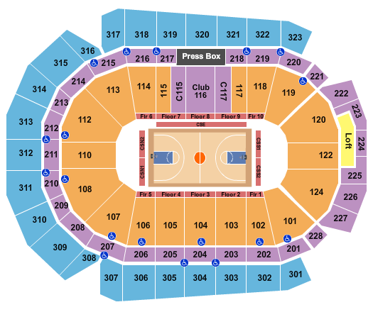 Wells Fargo Arena - IA Map