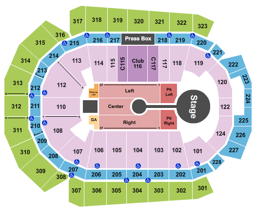 Wells Fargo Arena - IA Seating Chart: Brandon Lake