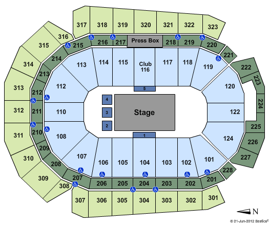 Wells Fargo Arena - IA Seating Chart