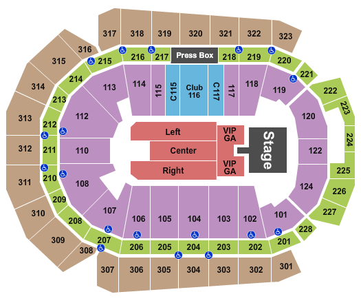 Wells Fargo Arena - IA Seating Chart: Cody Johnson