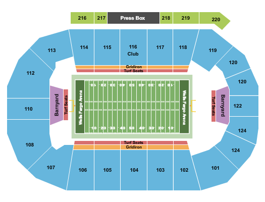 Wells Fargo Arena - IA Seating Chart: Football 2