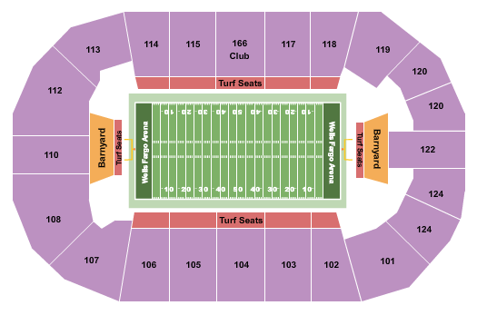 Wells Fargo Arena - IA Seating Chart: Football 2