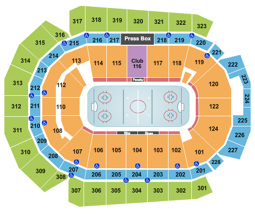 Wells Fargo Arena - IA Seating Chart: Hockey