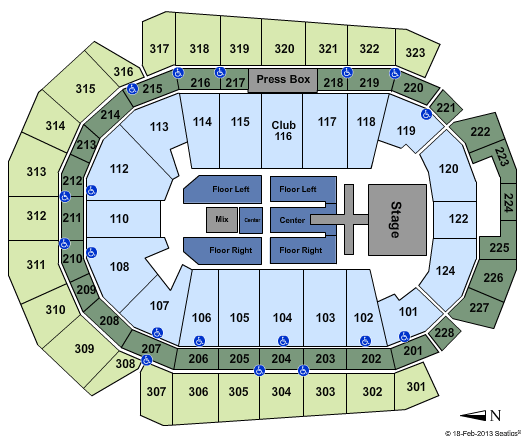 Wells Fargo Arena Seating Chart